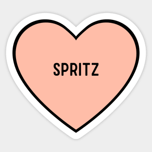 I Love Spritz Heart Shape Sticker